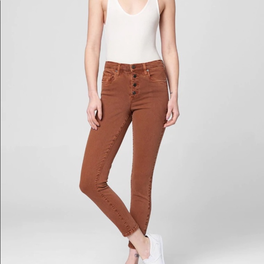 Blank NYC Women's High Rise Jeans in Rust Brown